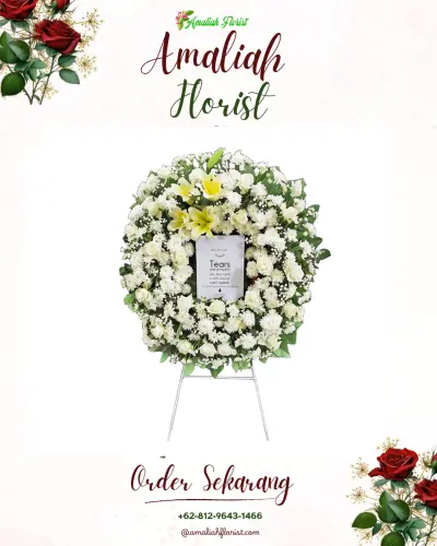 Krans Bunga Duka Cita di Badak